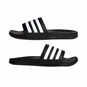 Adidas Unisex Core Black Cloud White Adilette Comfort Slide Sandals Size M11 W12